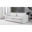 Canapé-lit King 93 pouces, polaire sherpa beige/blanche-1308379884