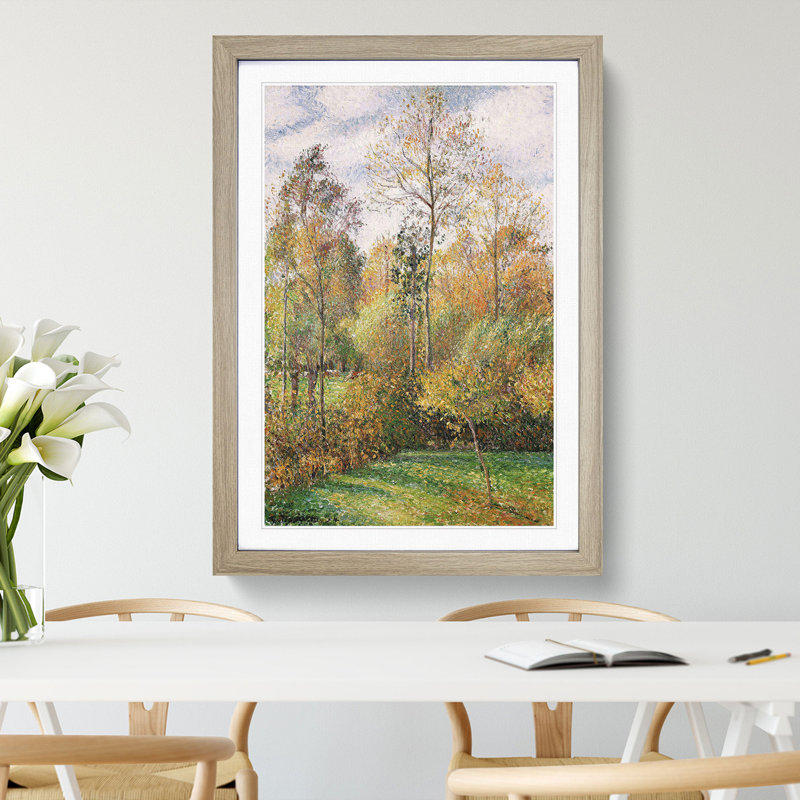 Autumn Wood by Camille Pissarro - Picture Frame Painting, Oak Framed, 48cm H x 36cm W x 2cm D