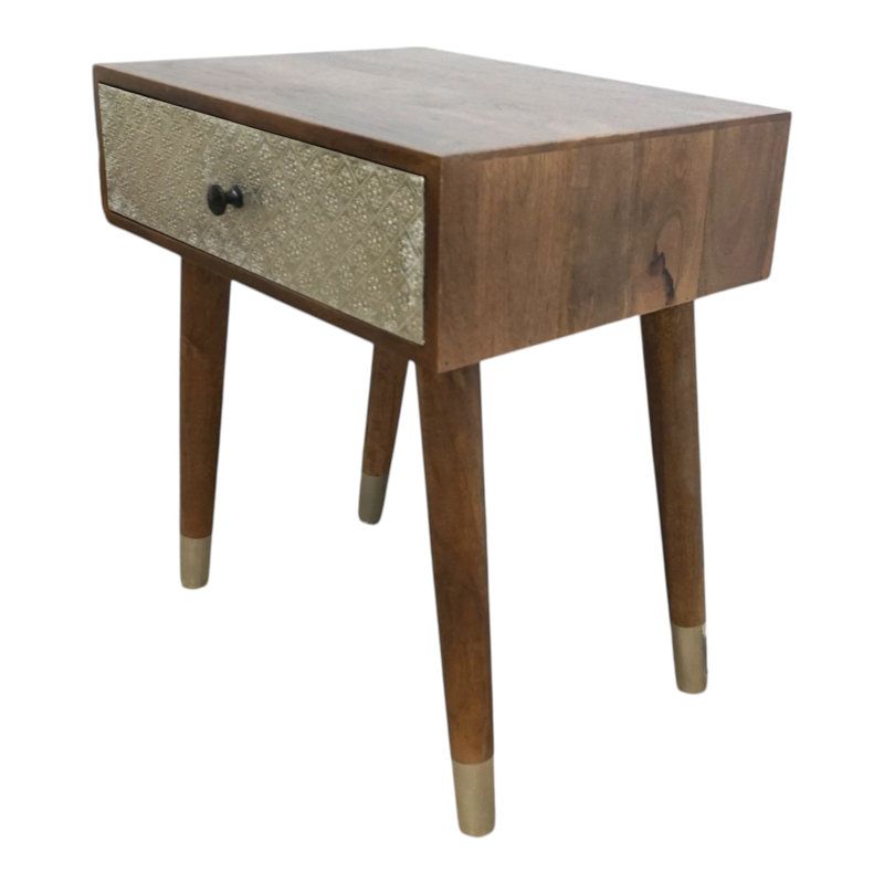 Hand-crafted Accent Table/nightstand With Unique Drawer Front