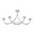 15.3'' H Stainless Steel Tabletop Candelabra