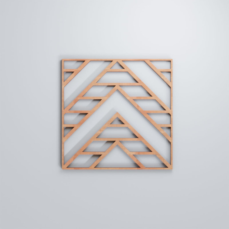 Panneaux muraux décoratifs en bois Gilcrest, Cerise, H 15 3/8 po x l 15 3/8 po x P 3/8 po