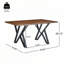 Table de salle à manger avec pieds en métal