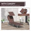 Chaise longue inclinable d'extérieur réglable et portable Himes-28769789