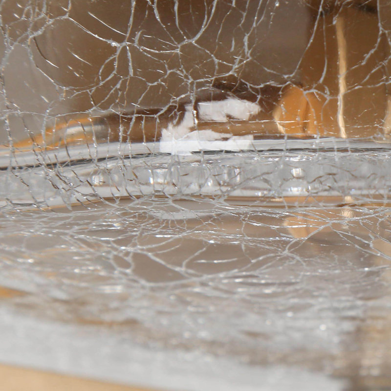 Plafonnier encastré en verre 3 lumières 15 po Vauxhall, Laiton