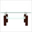 Table basse moderne en verre transparent avec rangement double couche pour le salon et le bureau-1066905428