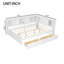 Lit de jour en bois avec tablettes, ports USB, éclairage DEL et 2 tiroirs-125069596