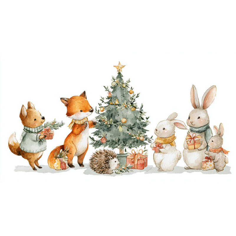 Art mural sur toile de sapin de Noël, H 24 po x l 42 po