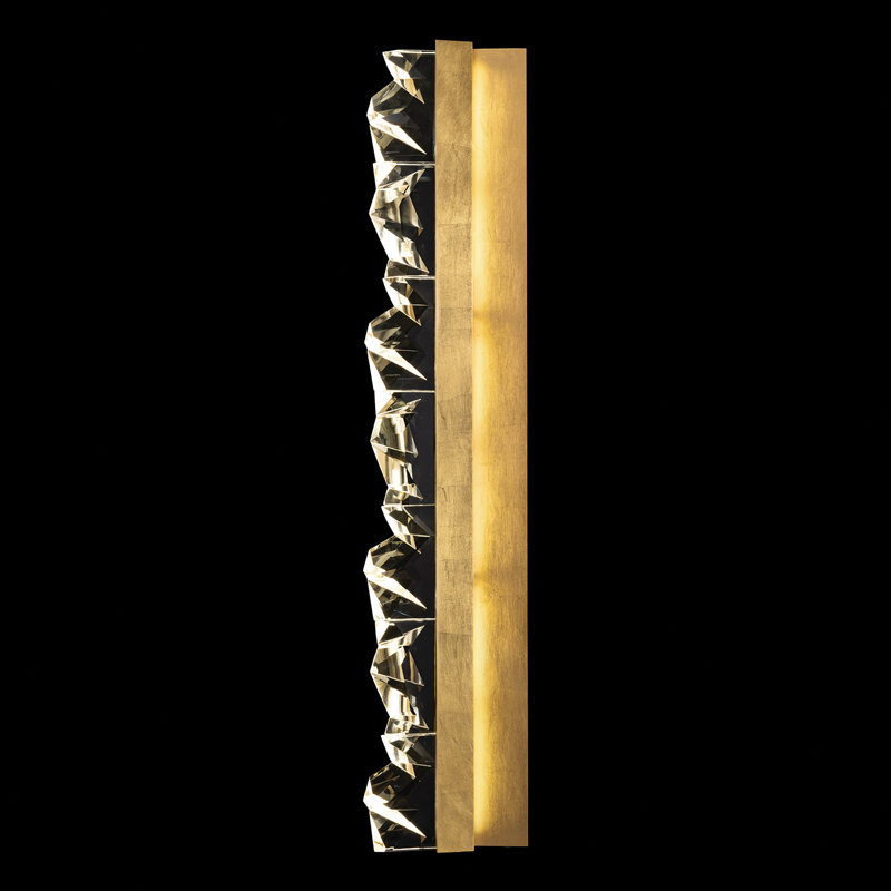 6 - Light LED Flush Mounted Sconce, Gold Leaf