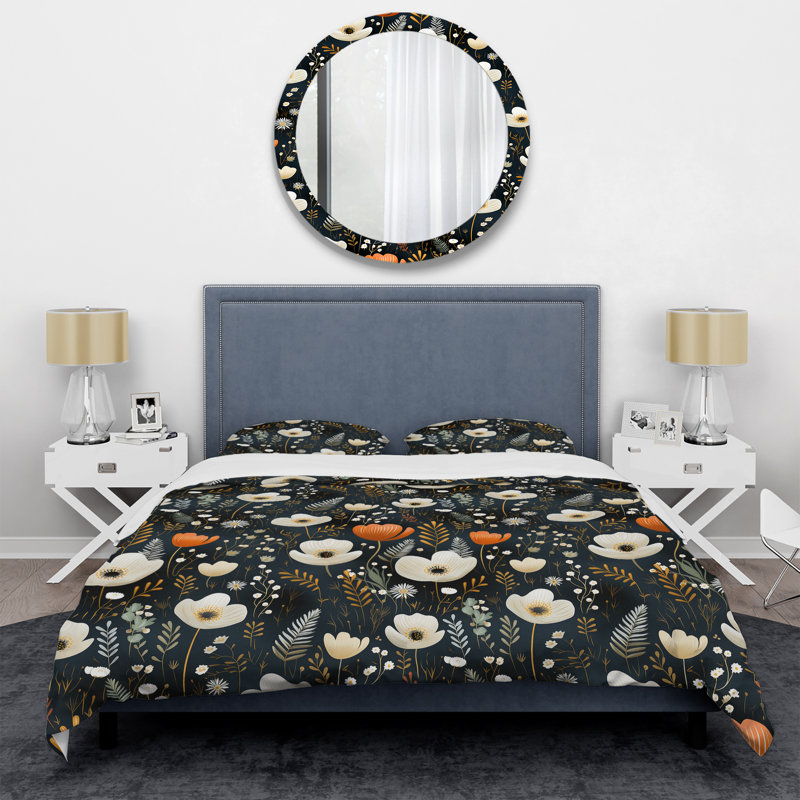 Ensemble de housse de couette Mathyas, Housse de couette pour grand lit et 2 taies décor