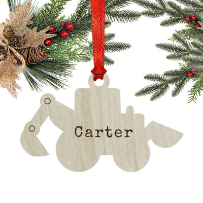 Personalized Laser Engraved Christmas Hanging Figurine Ornament