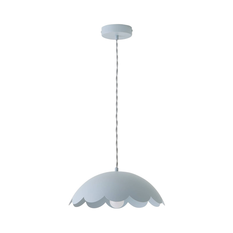 1 - Light Satin Pendant, Blue , Yes
