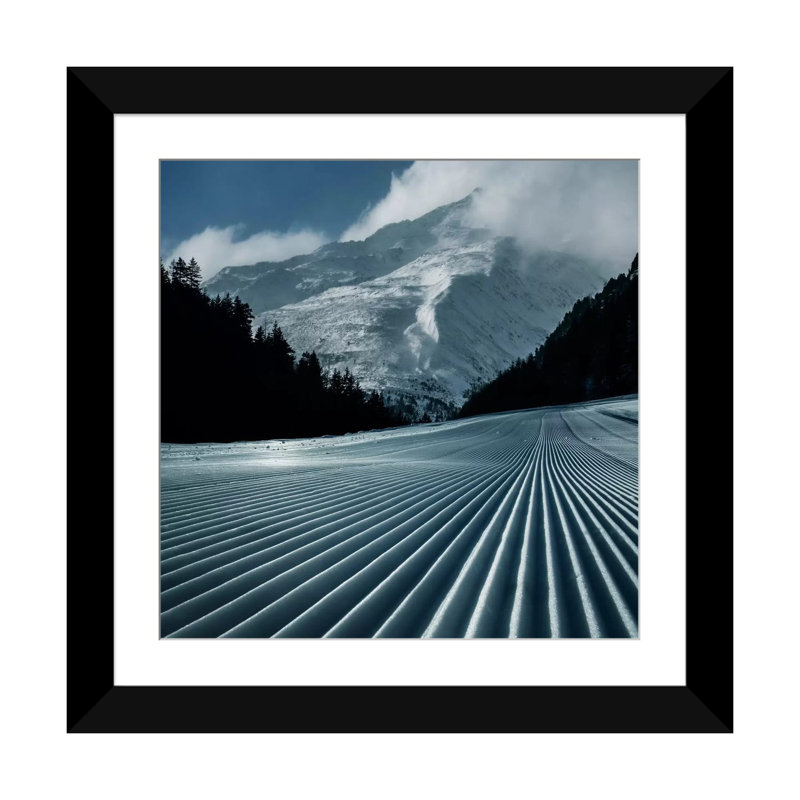 «Ski Tracks», impression sur toile, Black Framed Fine Art Paper, H 16 po x l 16 po x P 1 po