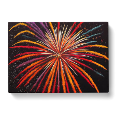 Mysterious Fireworks - Wrapped Canvas