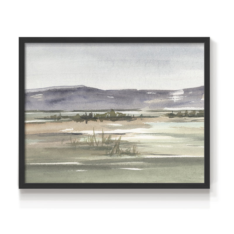 «Mute Marsh II», reproduction encadrée, H 8 po x l 10 po, Noir, noir, noir, noir