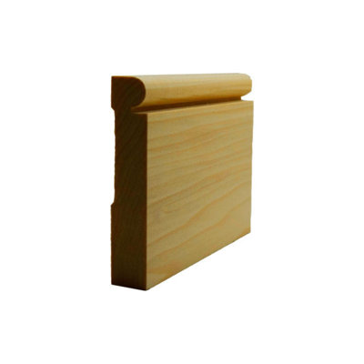 Moulure de plinthe perlée de 3 1/2 po de hauteur x 3/4 po EWBB25. Sans finition