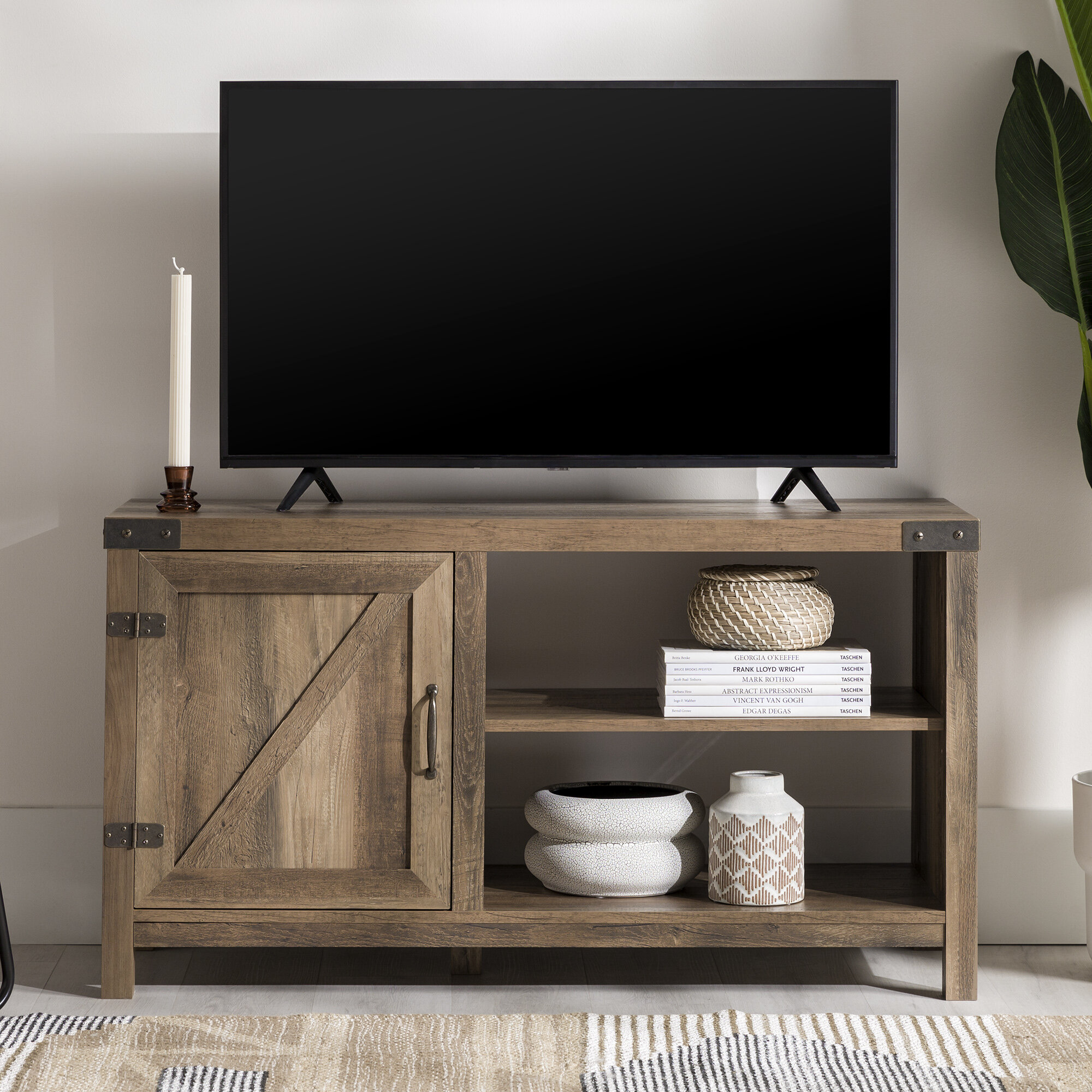 Farmhouse TV Stand for TVs factory up to 50