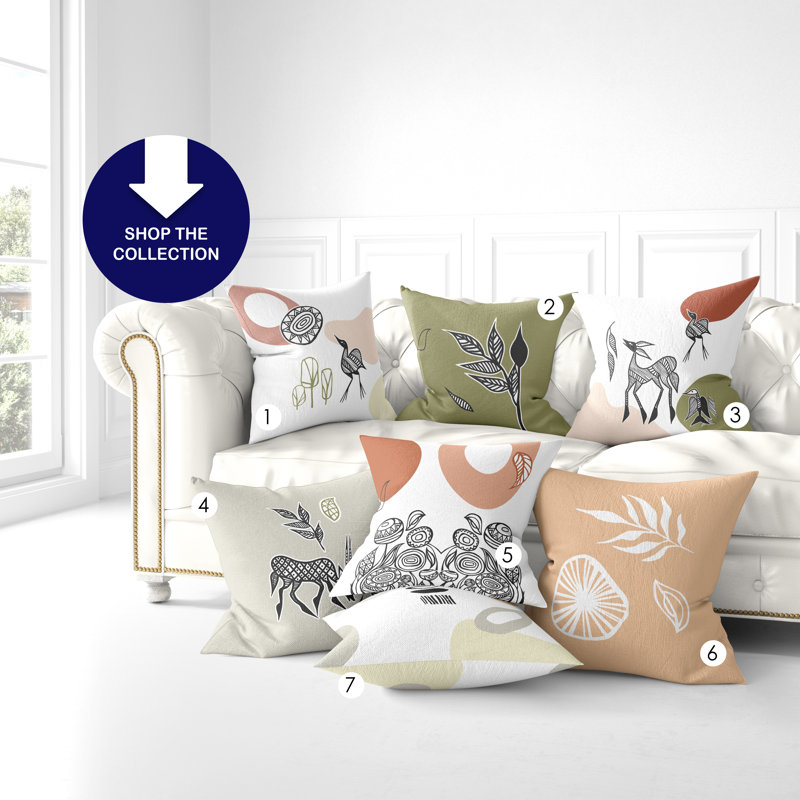 Housse de coussin d'intérieur Senufo Tribal, 18" x 18"