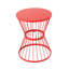 Red 16" Side Table For Outdoor, With Modern Structure Table, Iron Frame & Stylish
