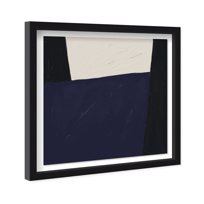 In Blue II Print by Oliver Gal, 21.5"H x 21.5"W, Black Shadowbox