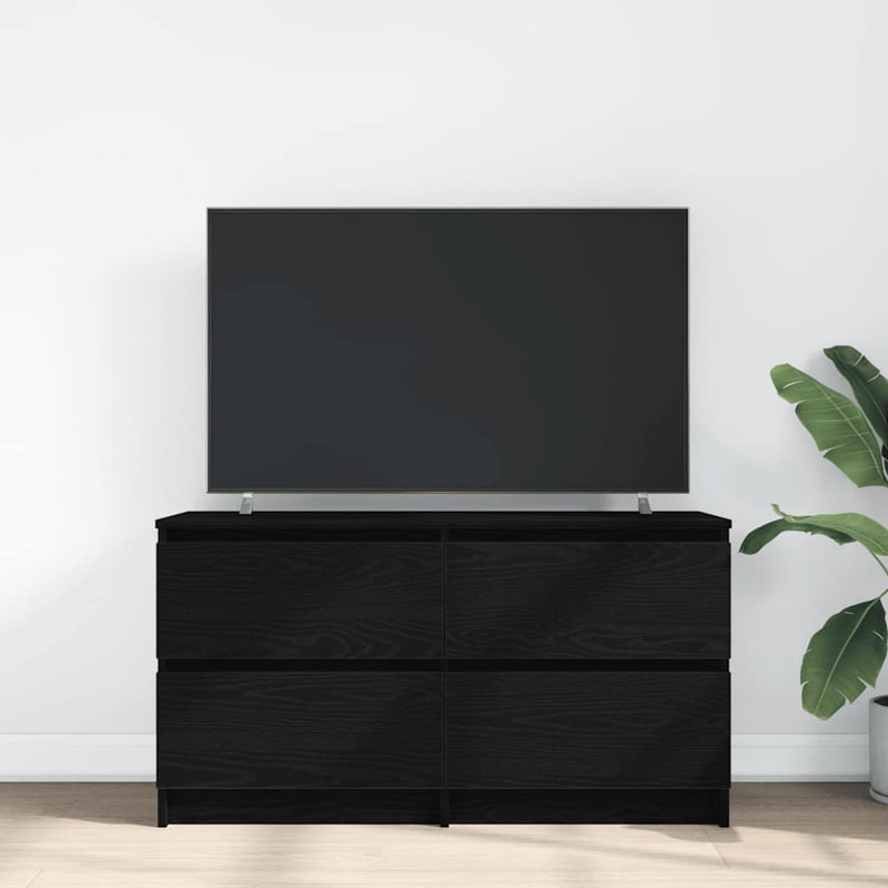 TV Cabinet 100X35x54 Cm Engineered Wood, Black