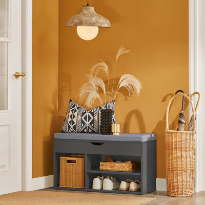 Carranza Polyester Upholstered Storage Bench