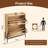 2-Drawer Wooden Shoe Cabinet With Rattan Doors / Narrow Freestanding Storage Organizer For Entryway-702610092