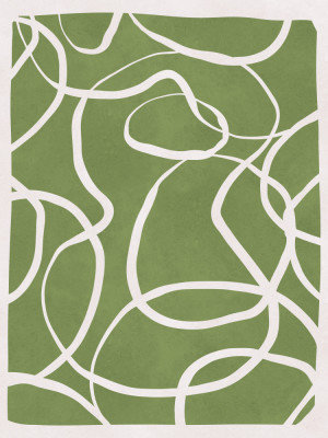 Flowing Green Lines Print, Size, Format, Frame Color