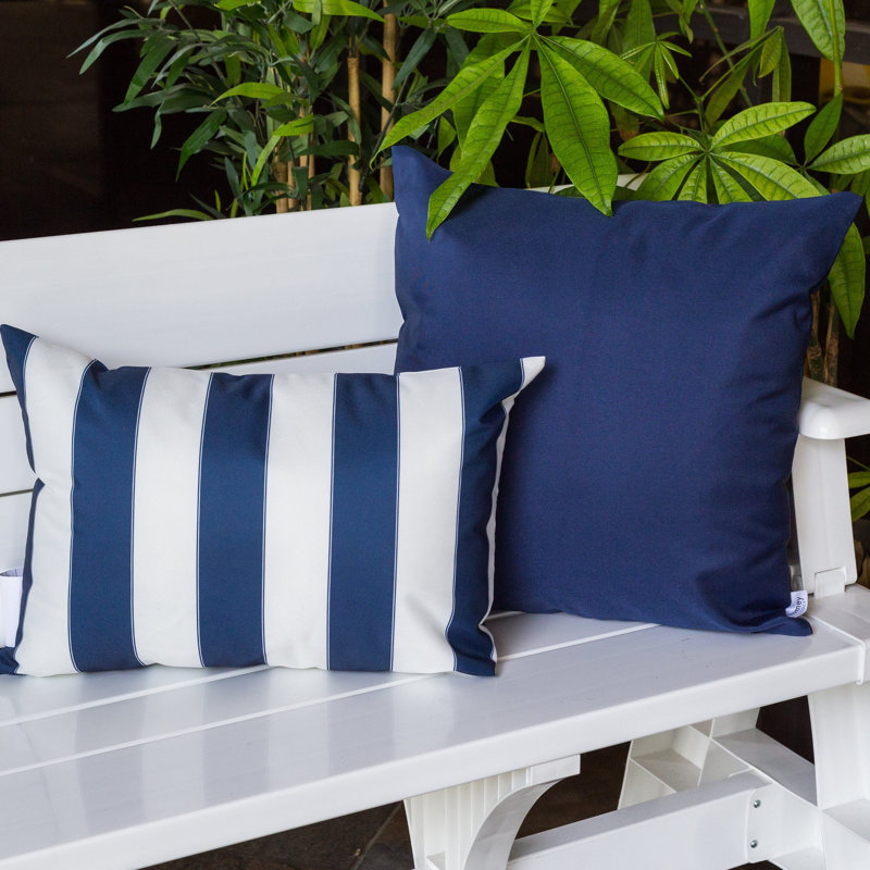 Coussin Horizon, Rectangle H 14 po x l 20 po, Marine