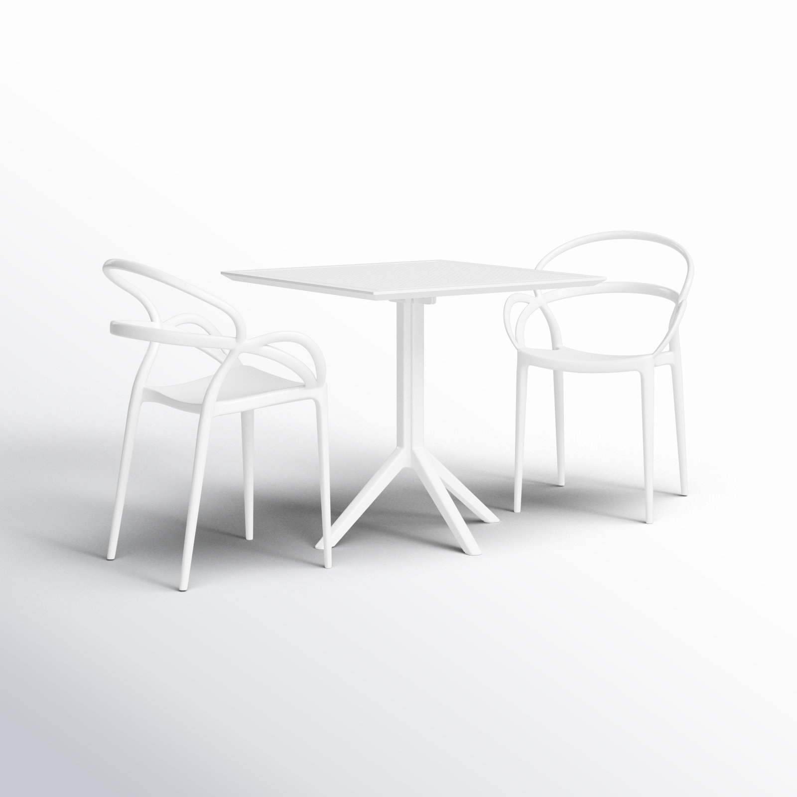 Farrah 32" Patio Bistro Set, White