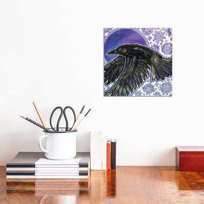 Winter Raven 1 Piece Wrapped Canvas Wall Art