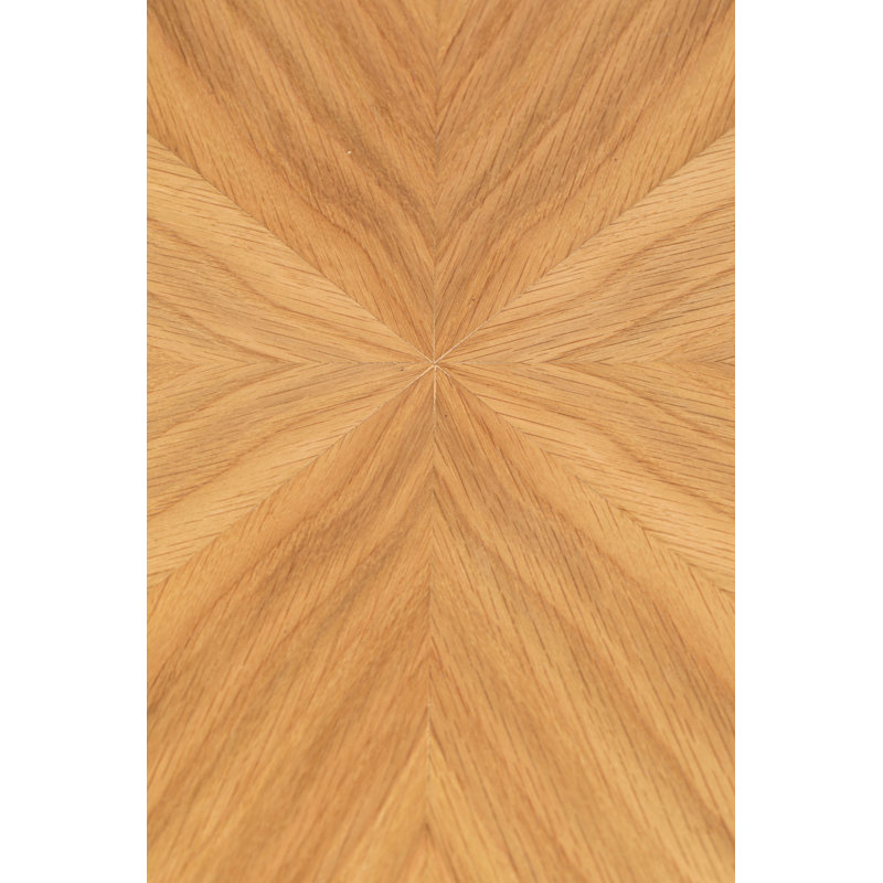 Fabio Round Solid Oak Dining Table, Brown