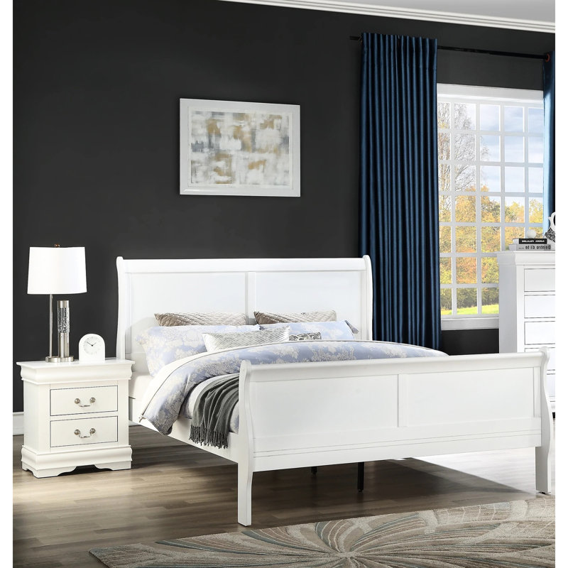 Lit pour meubles de chambre à coucher en bois massif blanc pour grand lit Serenity Design Dreamy