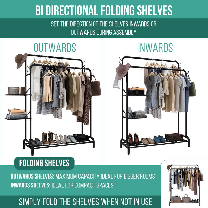 110cm Clothing Rack, Black