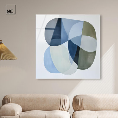 Décoration murale moderne Serene Overlap II par Art Remedy, prête à être accrochée