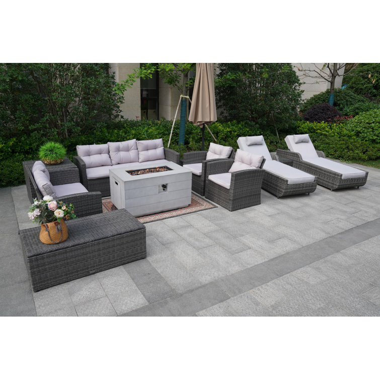 9 - Person Patio Conversation Sets with Cushions