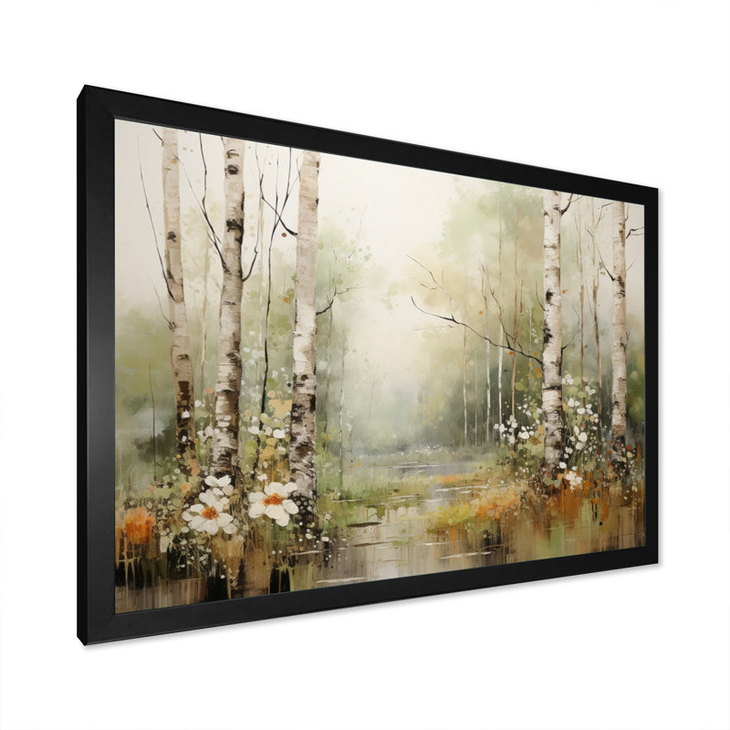 «Blumefeld Minimalisme Forest Woods II», reproduction d'art sur toile, H 34 po x l 44 po x P 1,5 po, Cadre simple noir