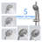 8-inch Rain Shower Head with Handheld Shower System, Brushed Nickel Stainless Steel Shower Fixture with 5-Function Spray Settings and Adjustable Slide Bar
