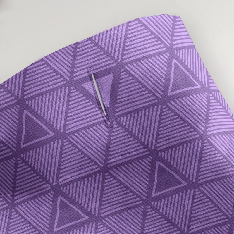 Rideau de douche simple à triangles à main classique Patricia Geoffrey, Mauve foncé