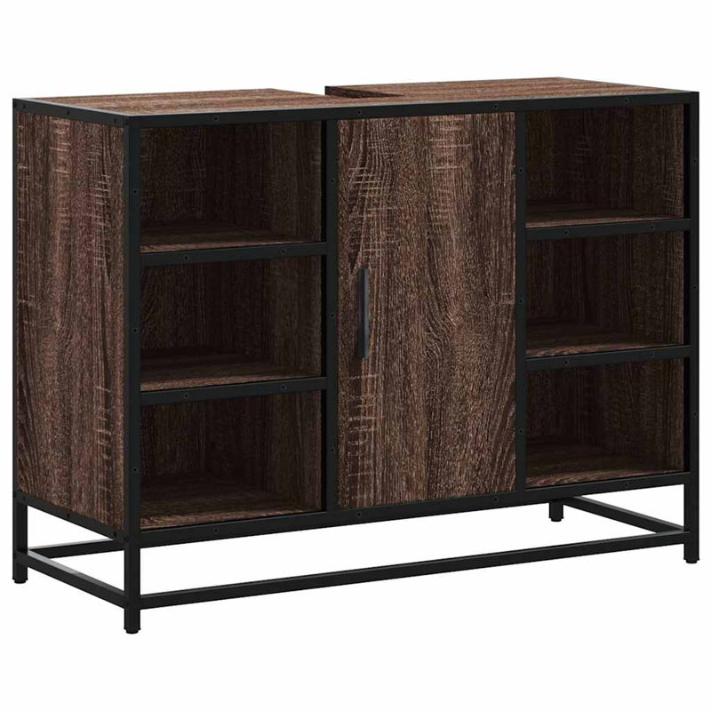 Analiesa Bathroom Cabinet, Brown Oak
