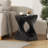 MGO Twist Shape Side Table, Wood-Like Texture, Black Color-331591625