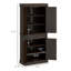 Garde-manger autoportant de 71 po avec 4 portes et 2 grandes armoires, armoire de rangement haute avec tiroir large pour la salle à manger, café
