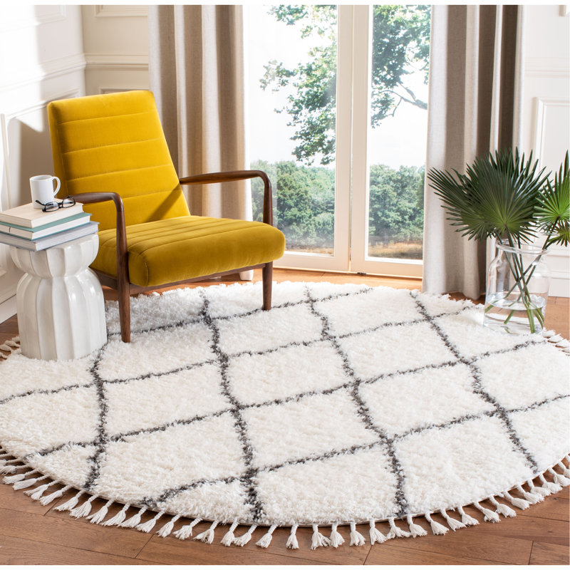 Shanaya Performance Geometric Rug, Round 6'7"