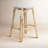 Alastair 24" Rattan Counter Stool - White/Sky Blue Dot / Natural Rattan Frame-88071843-88071842