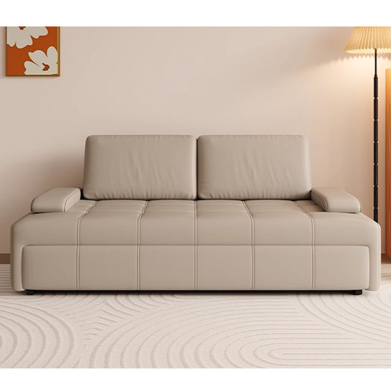 Canapé ajustable en cuir Minimalist Modern, H 29,5 po x l 58,3 po x P 41,3 po