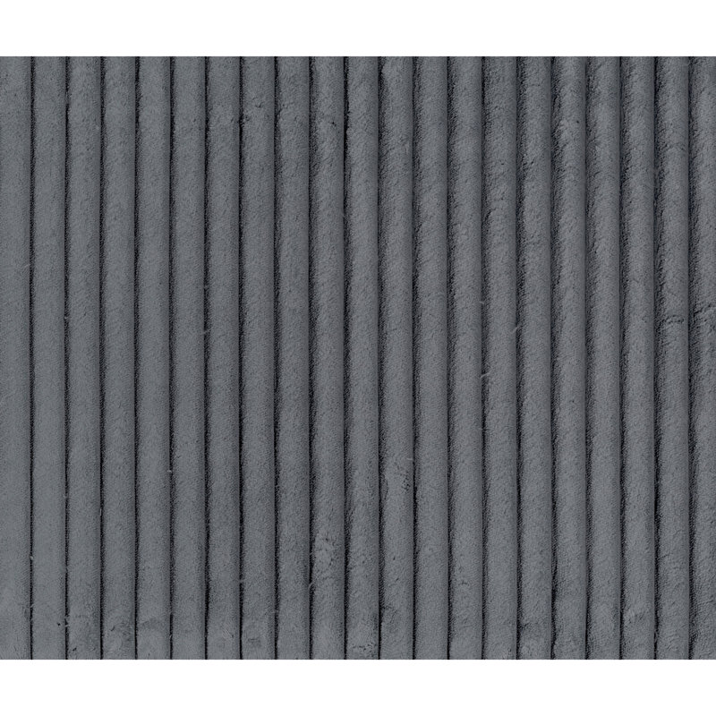 Elegis Upholstered Storage Ottoman, Grey Corduroy