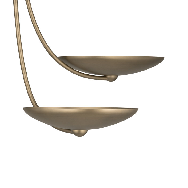Lustre 4 lumières en bronze champagne Palmela, 5 lumières, Champagne Bronze