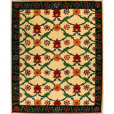 Persia Wool Oriental Area Rug in Tan/Green/Red