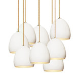 Clay 8 - Light Porcelain Dimmable Chandelier