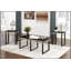 Ensemble de tables basses et de bout modernes 3 pièces avec plateau en verre trempé et structure en métal, parfait pour les salons élégants