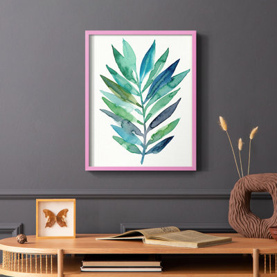 Palm Frond Flow II Framed Print - Solid Wood